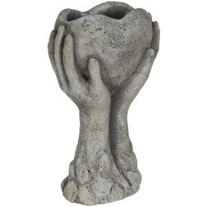 Vaso da fiori 19x13x34 cm grigio 6TE0318L