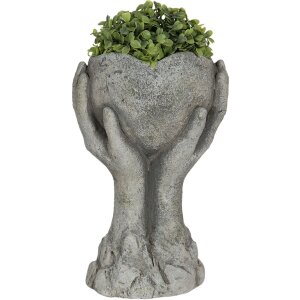 Vaso da fiori 19x13x34 cm grigio 6TE0318L
