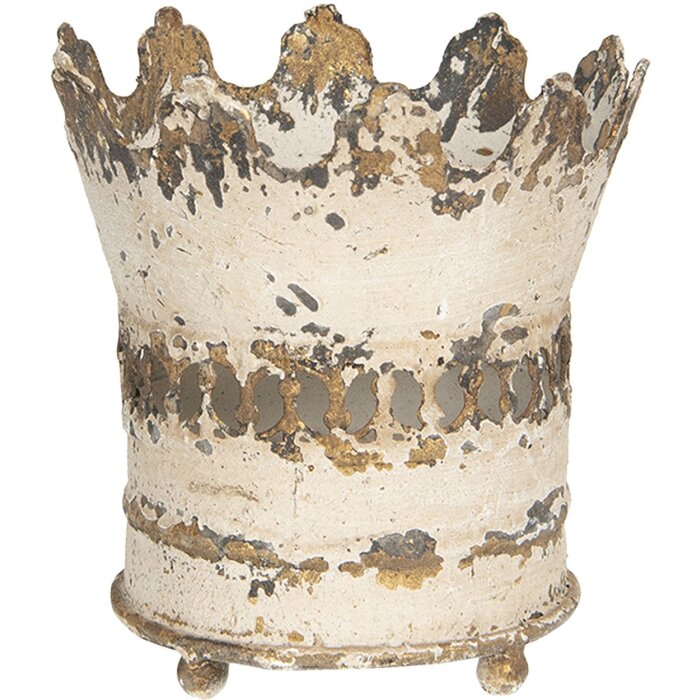 Porta tealight - porta candele Ø 14x15 cm beige 6Y3980