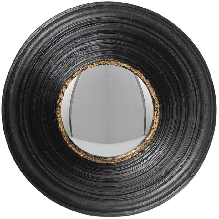 Specchio Ø 19x6 cm nero 62S201
