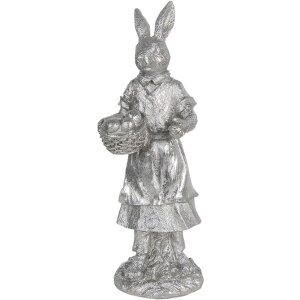 Decorazione Coniglio 13x12x34 cm argento 6PR3093ZI