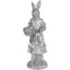 Decorazione Coniglio 13x12x34 cm argento 6PR3093ZI