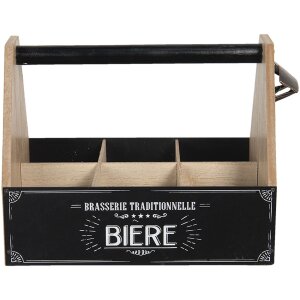 Portabottiglie con apribottiglie 29x19x20 cm marrone 6H1930