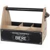 Portabottiglie con apribottiglie 29x19x20 cm marrone 6H1930