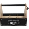 Portabottiglie con apribottiglie 29x19x20 cm marrone 6H1930