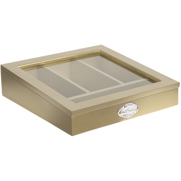 Vassoio portaposate 30x30x8 cm oro 6H1583GO
