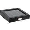 Clayre & Eef 6H1583Z Inserto per cassetto 30x30x8 cm Nero Legno Vetro Quadrato