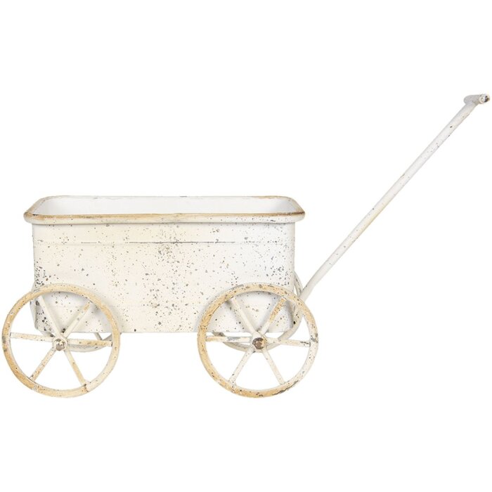 Vaso da fiori 29x16x16 cm bianco 6Y4191