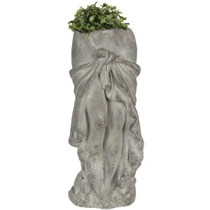 Vaso da fiori 16x15x38 cm grigio 6TE0326L