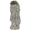 Vaso da fiori 16x15x38 cm grigio 6TE0326L