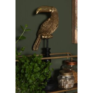 Decorazione Uccello Tucano 13x11x42 cm marrone 6PR3215