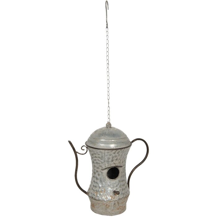 Decorazione casetta per uccelli 32x19x35 cm grigio 6Y4140