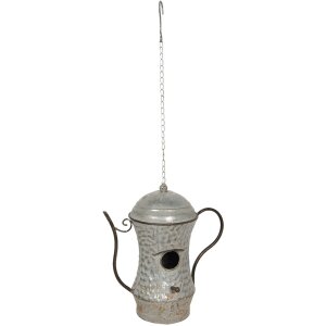 Decorazione casetta per uccelli 32x19x35 cm grigio 6Y4140