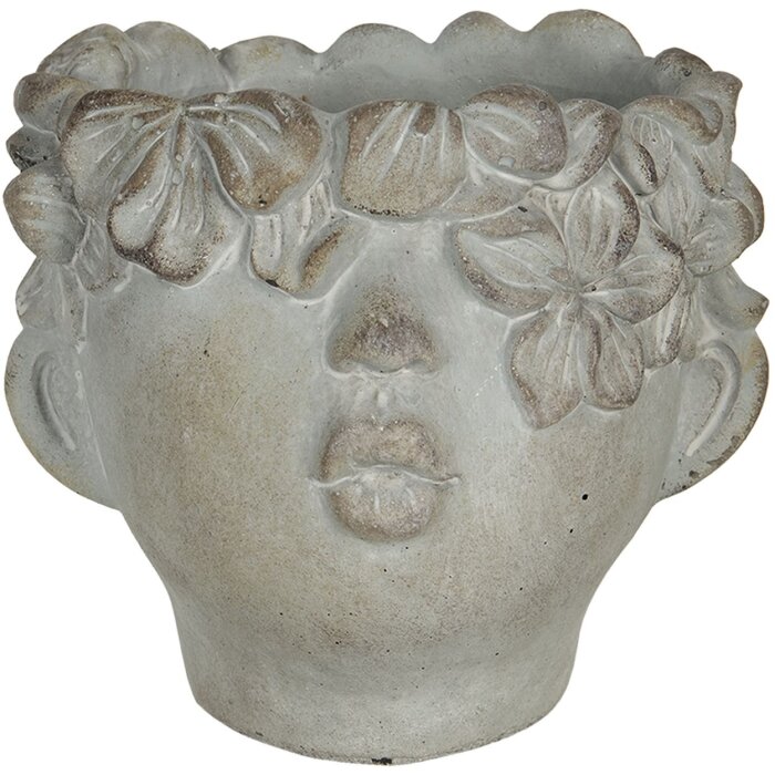 Vaso da fiori 30x27x26 cm grigio 6TE0315L