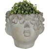 Vaso da fiori 30x27x26 cm grigio 6TE0315L