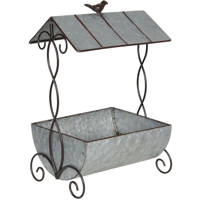 Porta piante 43x23x59 cm grigio 6Y4188
