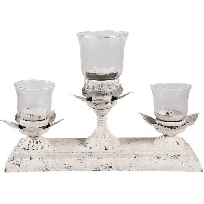 Candeliere 36x12x25 cm grigio 6Y3982