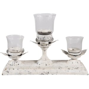 Candeliere 36x12x25 cm grigio 6Y3982