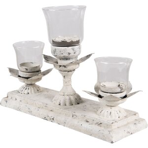 Candeliere 36x12x25 cm grigio 6Y3982