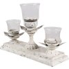 Candeliere 36x12x25 cm grigio 6Y3982
