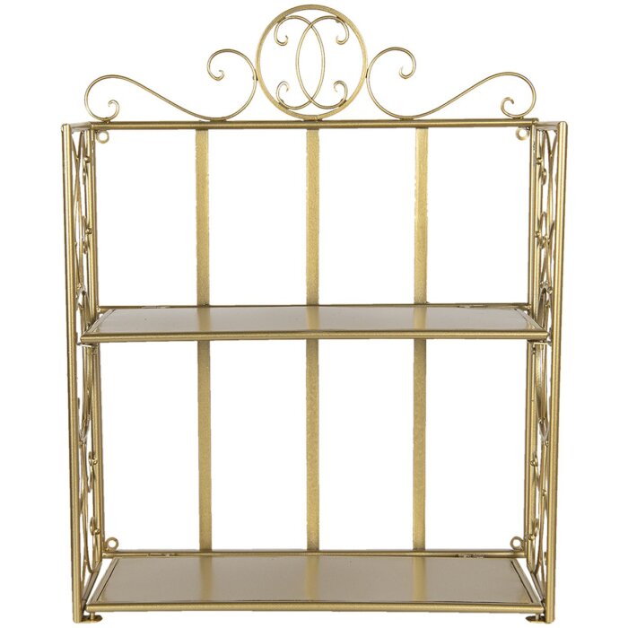 Mensola in ferro 41x18x53 cm oro 6Y2799GO