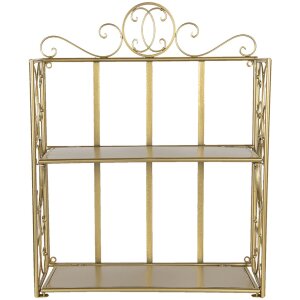 Mensola in ferro 41x18x53 cm oro 6Y2799GO