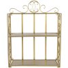 Mensola in ferro 41x18x53 cm oro 6Y2799GO
