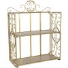 Mensola in ferro 41x18x53 cm oro 6Y2799GO