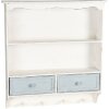Clayre & Eef Scaffale a muro 56x13x60 cm bianco 5H0465