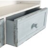 Clayre & Eef Scaffale a muro 56x13x60 cm bianco 5H0465