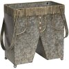 Pantaloni porta piante (2 pezzi) 28x15x30-50 - 23x12x24-43 cm grigio 6Y4184