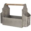 Decorazione Cassetta per attrezzi da giardino 50x26x23 cm grigio 6Y3924