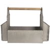 Decorazione Cassetta per attrezzi da giardino 50x26x23 cm grigio 6Y3924