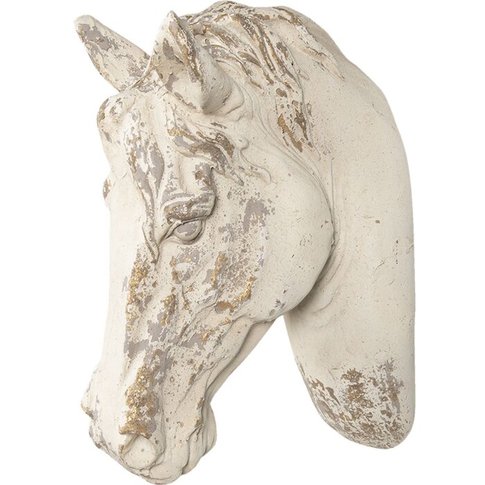 Decorazione Cavallo 32x16x45 cm bianco 6pr3052