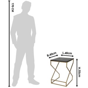 Tavolino 40x40x55 cm oro 50464