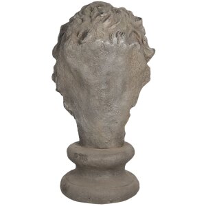 Decorazione leone 34x35x67 cm grigio 5PR0060