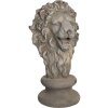 Decorazione leone 34x35x67 cm grigio 5PR0060