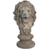 Decorazione leone 34x35x67 cm grigio 5PR0060