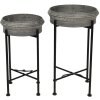 Porta piante verticale (2 pezzi) Ø 40x68 - Ø 35x61 cm nero 5Y0779