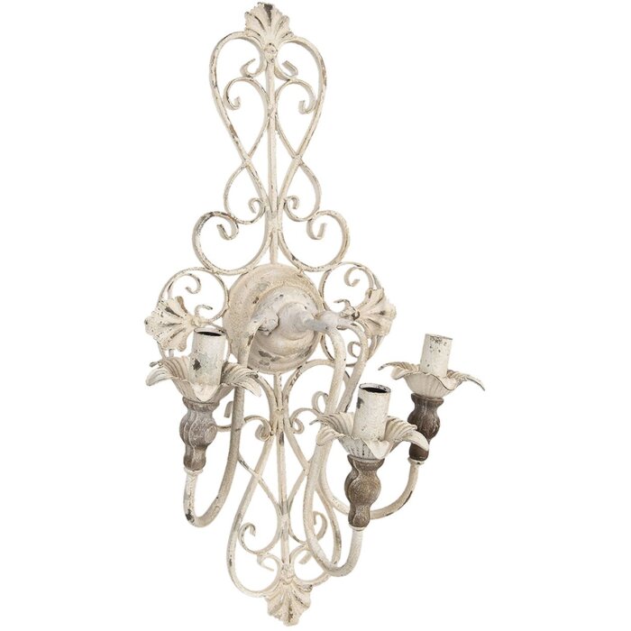 Lampada da parete 40x29x70 cm E14-max 3x60W bianco 5LMP331