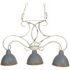 Lampada a sospensione 60x15x42 cm E27-max 3x60W grigio 5LMP307
