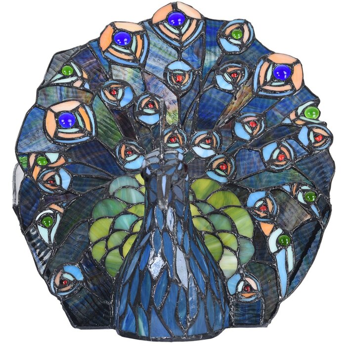 Lampada da tavolo Tiffany 32x30 cm E14-max 1x40W multicolore 5LL-6044