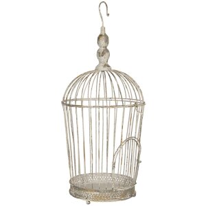 Decorazione gabbia per uccelli (set di 3 pezzi) Ø 36x81 - Ø 31x72 - Ø 26x44 cm bianco 5Y0722