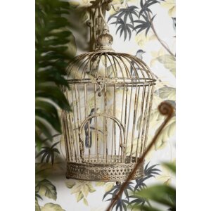Decorazione gabbia per uccelli (set di 3 pezzi) Ø 36x81 - Ø 31x72 - Ø 26x44 cm bianco 5Y0722