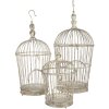 Decorazione gabbia per uccelli (set di 3 pezzi) Ø 36x81 - Ø 31x72 - Ø 26x44 cm bianco 5Y0722