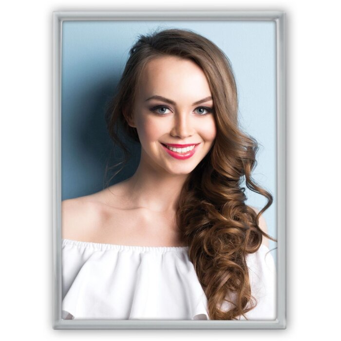 Portafoto in metallo Silvia 10x15 cm argento lucido