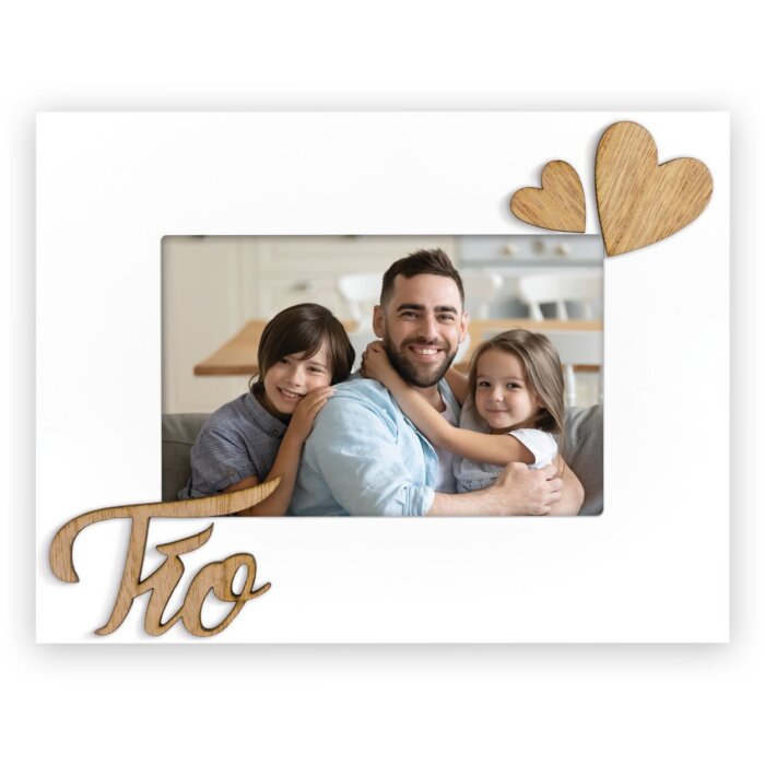 Portafoto in legno Tio 10x15 cm bianco