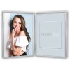 Portafoto in metallo Silvia 2 foto 13x18 cm argento