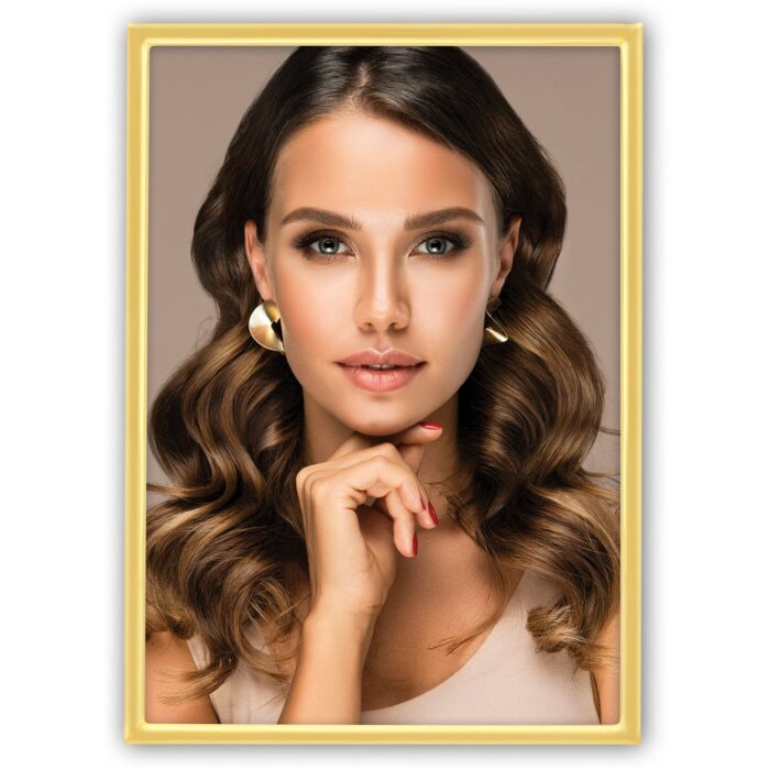 Portafoto in metallo Silvia 10x15 cm oro lucido