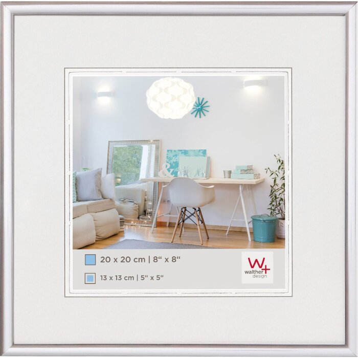 Walther Cornice in plastica New Lifestyle 13x13 cm argento